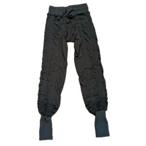 Agogie M Built In Resistance +40 Bands Workout Ruched Compression Pants Black